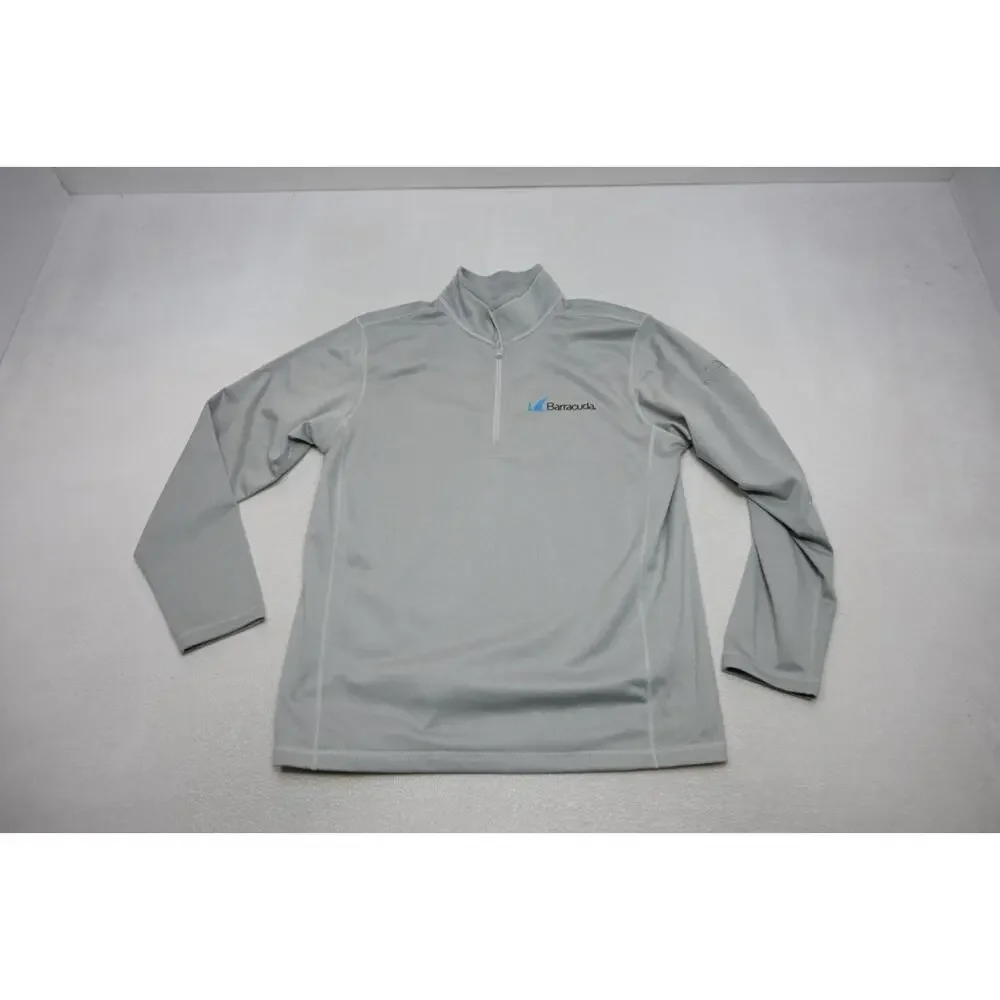 North Face Fleece 1/4 Zip Athetic Jacket‎ Long Sleeve Gray Mens Size Large